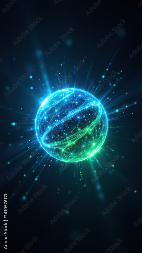 A graphic representation of a GLP-1 molecule with an energetic, glowing effect.