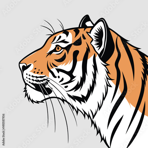 tiger head vector illustration