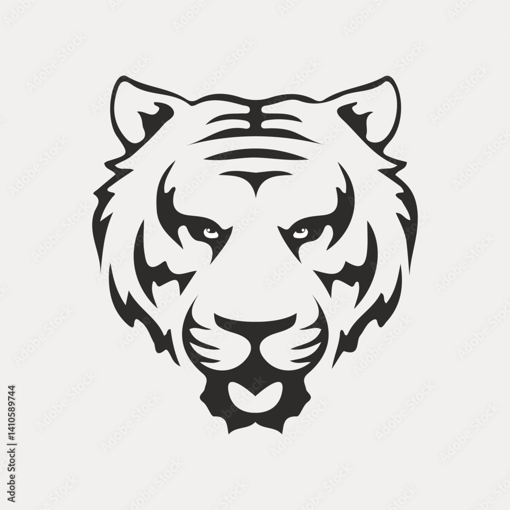 Obraz premium tiger head vector illustration mascot logo vector