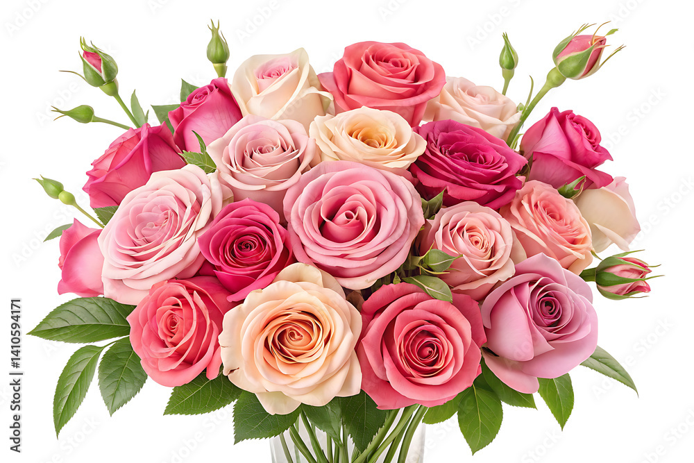 Naklejka premium Rose Bloom Wall