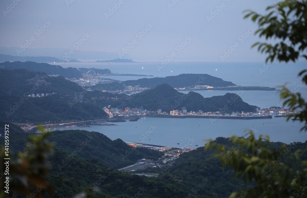 Vue depuis le sommet de Jiufen - Taiwan Vue depuis le sommet de Jiufen - Taiwan