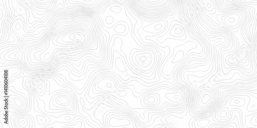 White wave paper curved reliefs abstract background. Lines Topographic contour lines map seamless pattern. Landscape geo topographic map background.