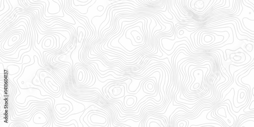 White wave paper curved reliefs abstract background. Lines Topographic contour lines map seamless pattern. Landscape geo topographic map background.