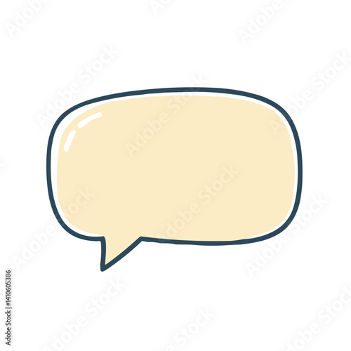 Cartoon speech bubble icon for kids’ apps, games, or educational tools. Perfect for showing dialogue, thoughts, or communication in a playful, simple, and friendly visual style.