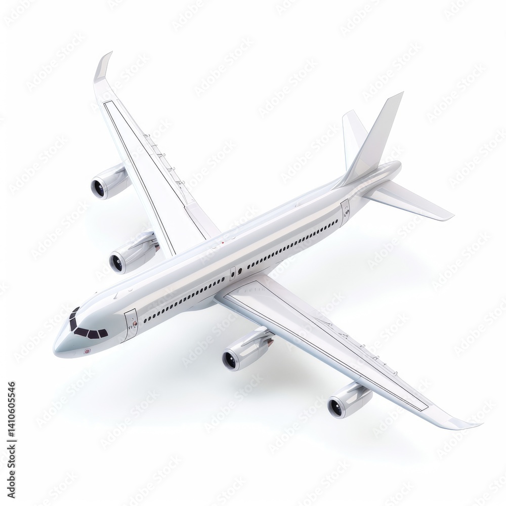 Modern jetliner against a plain white background. Modern jetliner against a plain white background.