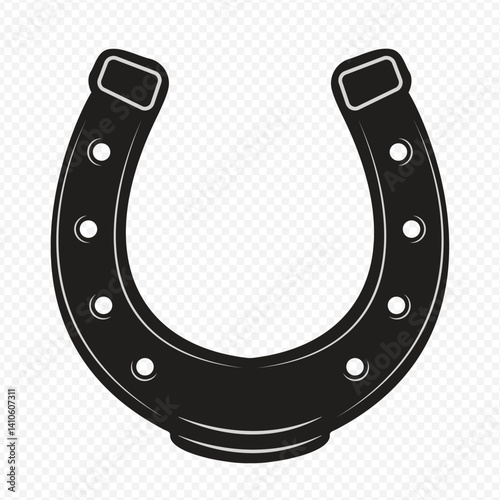 Horseshoe Vector Illustration EPS PNG Iron Metal Western Vintage Clipart