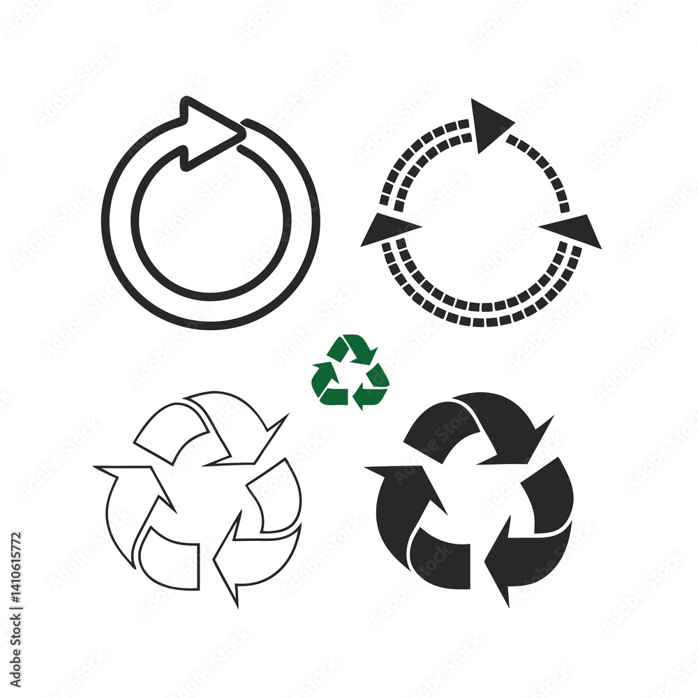 Fototapeta premium circle arrow icon set circular arrow icon refres