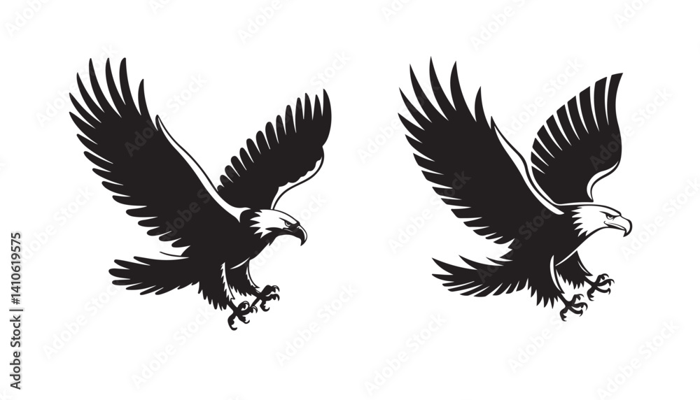 Obraz premium Eagle silhouette Vector Icon Illustration