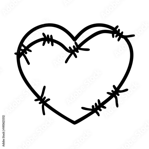 heart with barbed wire