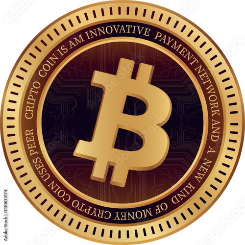 bitcoin-btc cryptocurrency illustrations on abstract background. 3d illustrations.