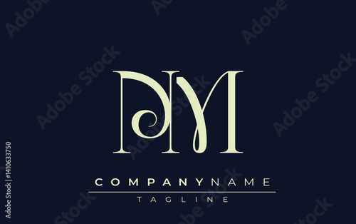 NM abstract Logo. Elegantly Designed Minimalist Monogram Logo with Stylish Lettering. Sophisticated and sleek minimalist monogram showcasing unique lettering design.