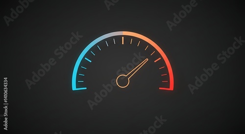speedometer with needle in the middle
