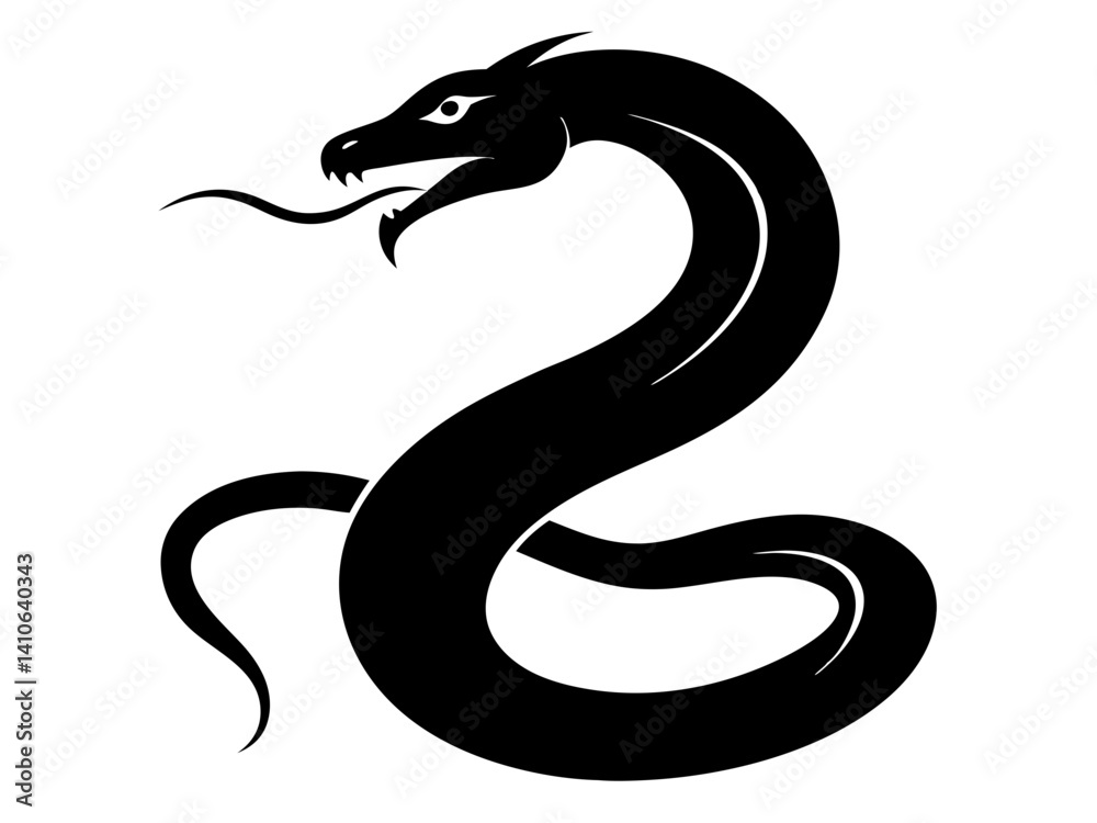 Snake Silhouette Vector Design, Snake SVG
