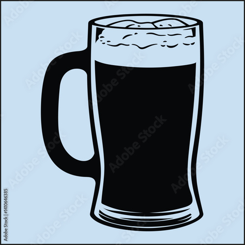 mug of beer silhouette 