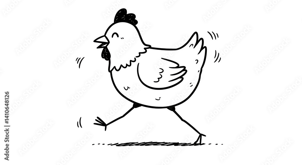 Fototapeta premium HEN / CHICKEN / ANIMAL/ SKETCH