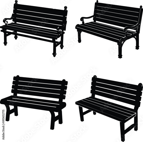 Armory Bench silhouette vector