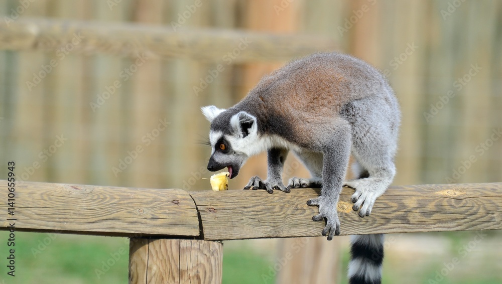 Fototapeta premium Various wild animals. Ring-tailed lemur photos.