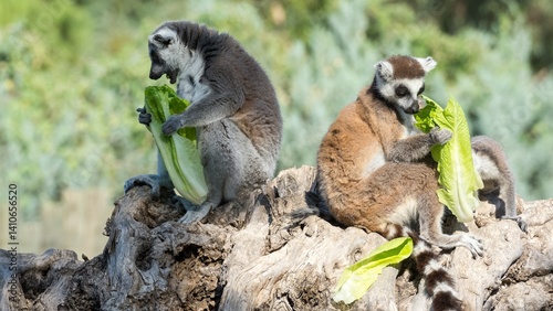 Various wild animals. Ring-tailed lemur photos.