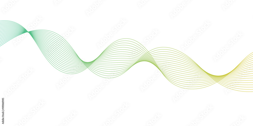 Fototapeta premium Abstract Flowing Wave Lines on White. Smooth Fluid Lines Abstract Art for background