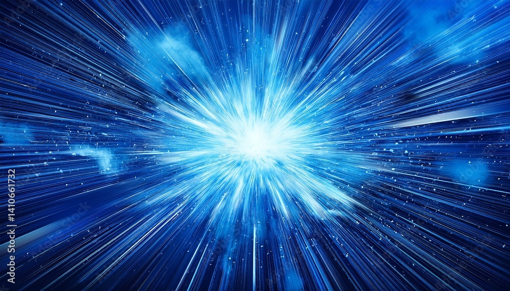 Obraz premium Blue comic explosion background