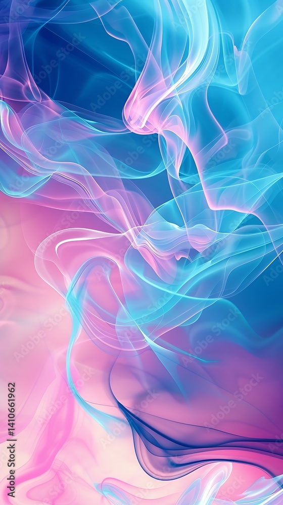 Obraz premium Elegant Abstract Fluid Designs in Soft Hues and Bold Gradients: A Modern Visual Collection