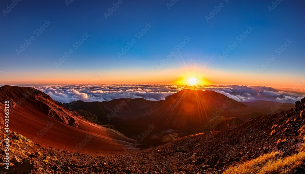 Fototapeta premium Beautiful Sunrise at Haleakala Maui