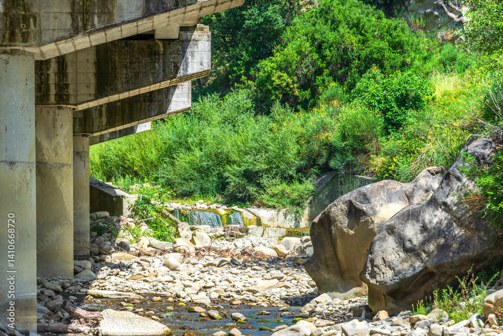 Fototapeta premium nature sceneries along the river Sauro, Val d'Agri, Basilicata, Italy
