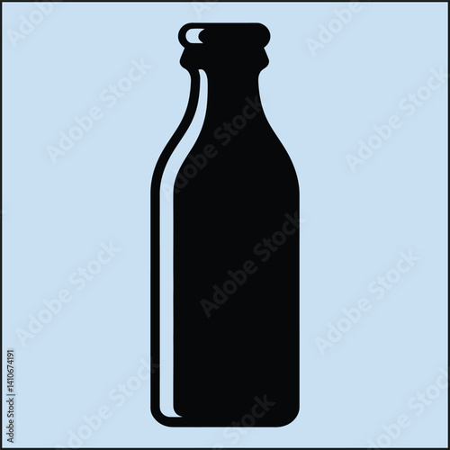 bottle and glass silhouette 