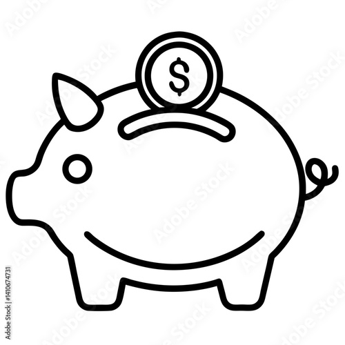 black piggy bank