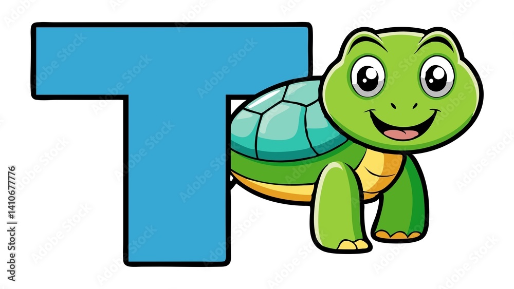 Fototapeta premium tortoise with a letter