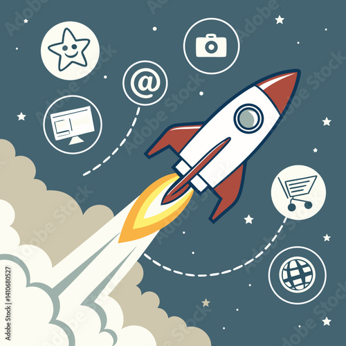 rocket in space