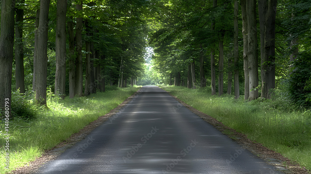 Scenic Country Lane Through Trees Scenic Country Lane Through Trees