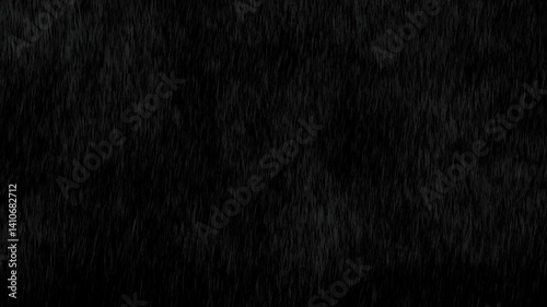 Realistic falling rain overlay with alpha channel for compositing. Seamless 4K loop perfect for video effects, film, editing, transitions, and background atmosphere