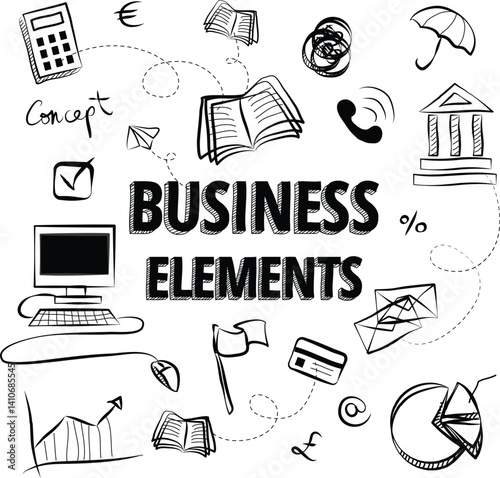 Doogle Art Vector Illustrations, Business Doodle Arts, Social Doodle Arts, Digital Linearts, Lineart Illustration, Lineart Icons, 