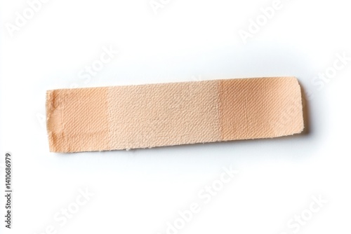 A clean bandaid bandage, perfectly shaped and isolated on a white background