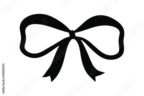 ribbon illustration bow silhouette vector logo holiday icon gift outline satin decoration celebration birthday silk tie elegant accessory fashion shape decorative knot tied for vector graphic See Less