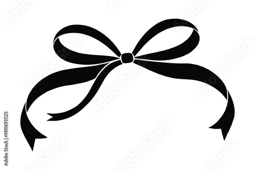 ribbon illustration bow silhouette vector logo holiday icon gift outline satin decoration celebration birthday silk tie elegant accessory fashion shape decorative knot tied for vector graphic See Less