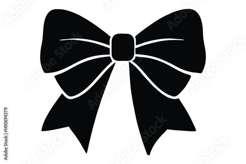 ribbon illustration bow silhouette vector logo holiday icon gift outline satin decoration celebration birthday silk tie elegant accessory fashion shape decorative knot tied for vector graphic See Less