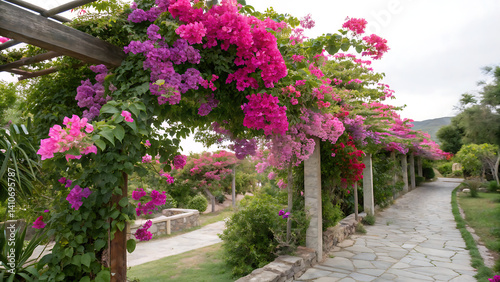 Wallpaper Mural Bougainvillea glabra, the lesser bougainvillea or paperflower,[3] is the most common species of bougainvillea used for bonsai.[4] The epithet 'glabra' comes from Latin and means "bald Torontodigital.ca