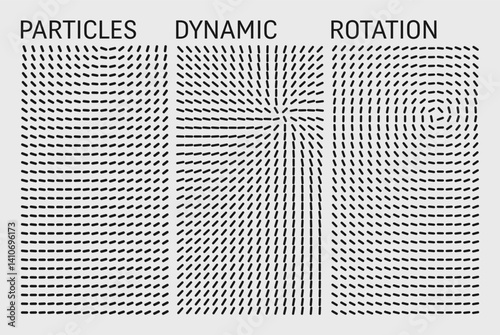 Image of many rectangular flat shapes with transition effect. Dynamic gradient pattern. Vector for presentation, banner, flyer, cover or brochure.