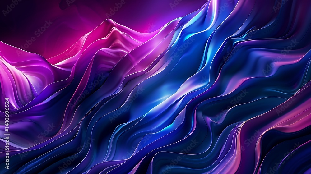 Obraz premium Elegant Abstract Fluid Designs in Soft Hues and Bold Gradients: A Modern Visual Collection