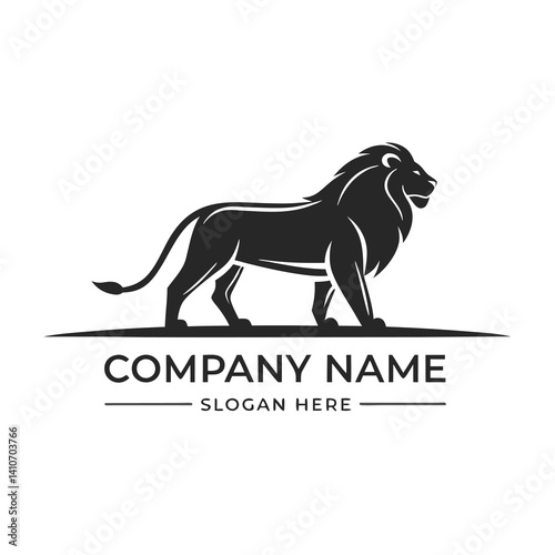 Powerful lion logo for a company