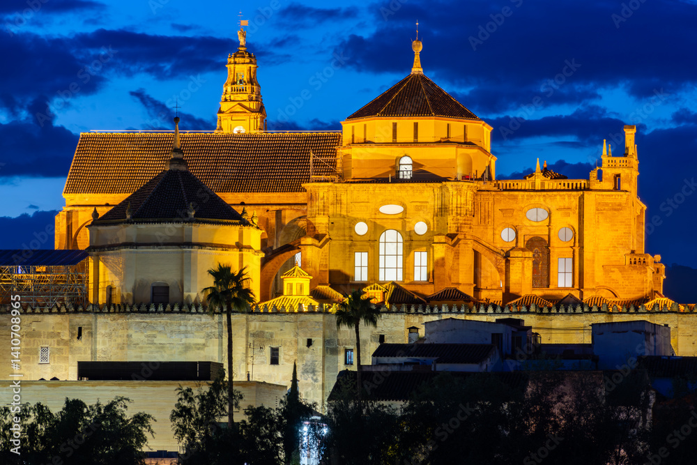 Mezquita (Great Mosque of Cordoba) at night, Andalusia, Spain