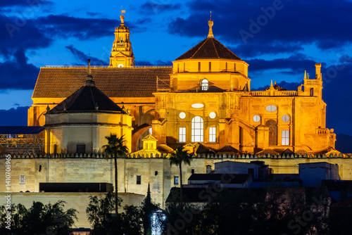 Mezquita (Great Mosque of Cordoba) at night, Andalusia, Spain