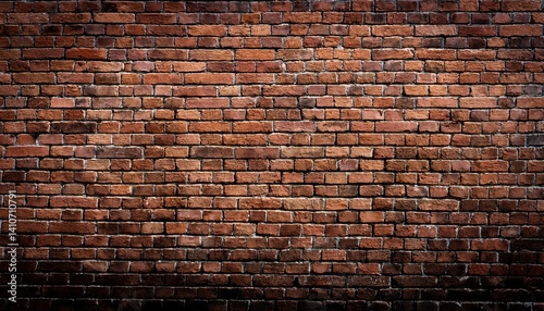 Old dark red brown brick wall texture background