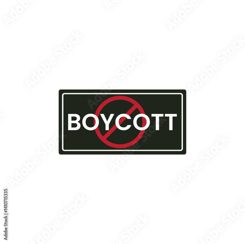 Boycott Poster Stock Vector.