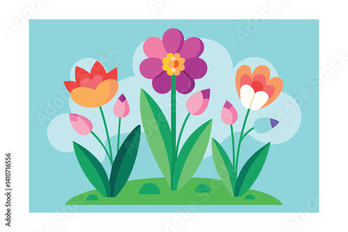 bouquet of spring tulips