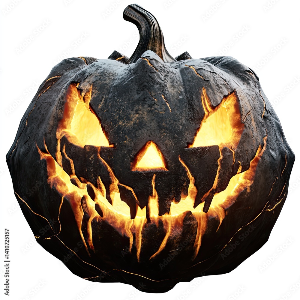 Fototapeta premium Glowing Stone Jackolantern.