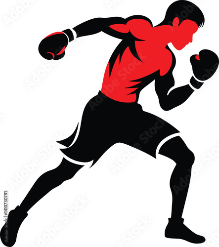 Boxing silhouette