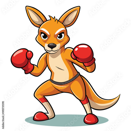 Cartoon kangaroo boxer